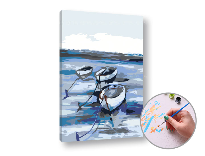 Paint by Numbers: Ships at Sea | Low Difficulty — image 1