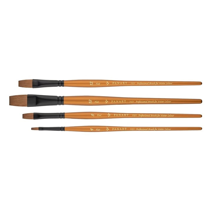 PanArt 1121 Flat Sable Watercolor Brush | various sizes | various sizes — image 1
