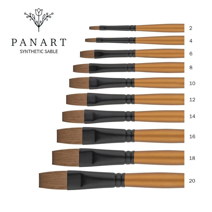 PanArt 1121 Flat Sable Watercolor Brush | various sizes | various sizes — image 2