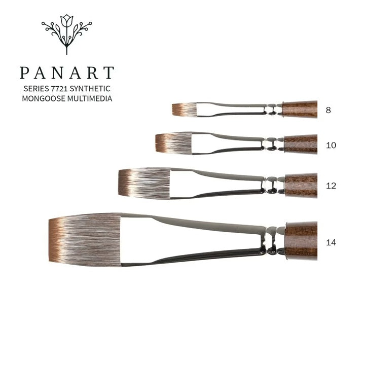 PanArt 7721 Плоска четка - синтетични четки от мангуста — изображение 1