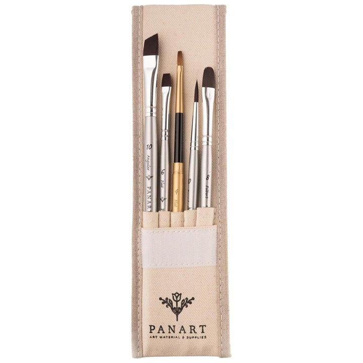 PanArt ATL‑02 Set of 5 Brushes in Cotton Case