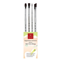 PanArt SuperTone Synthetic Watercolor Brush Set, Set of 4