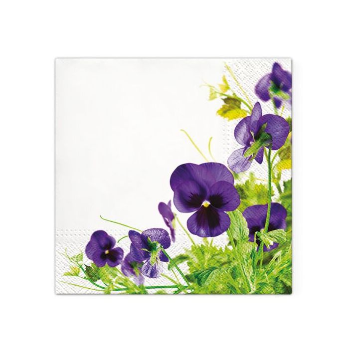 Pansies Frame Decoupage Napkins - 1 pc