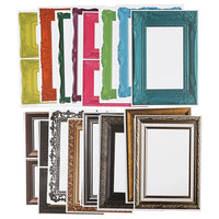Paper Frames, Various Colors, Set of 64