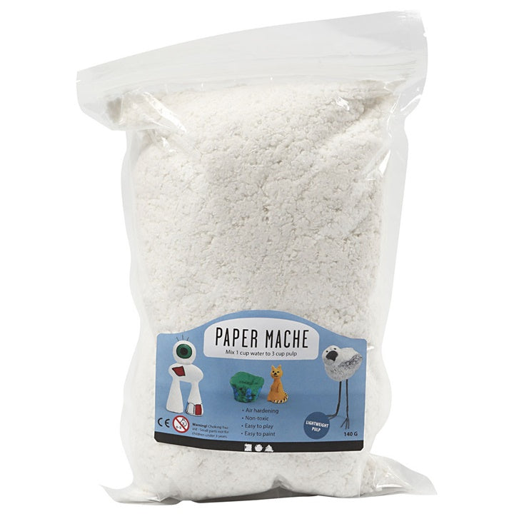 Paper Mâché Clay, 140 g, White
