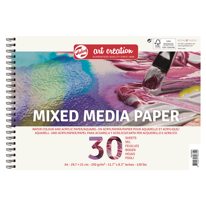 Paper Pad for Mixing Media, 30 Sheets
