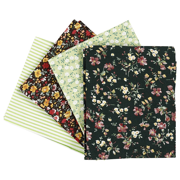 Patchwork Fabric - Green - Set of 4 - 45 x 55 cm