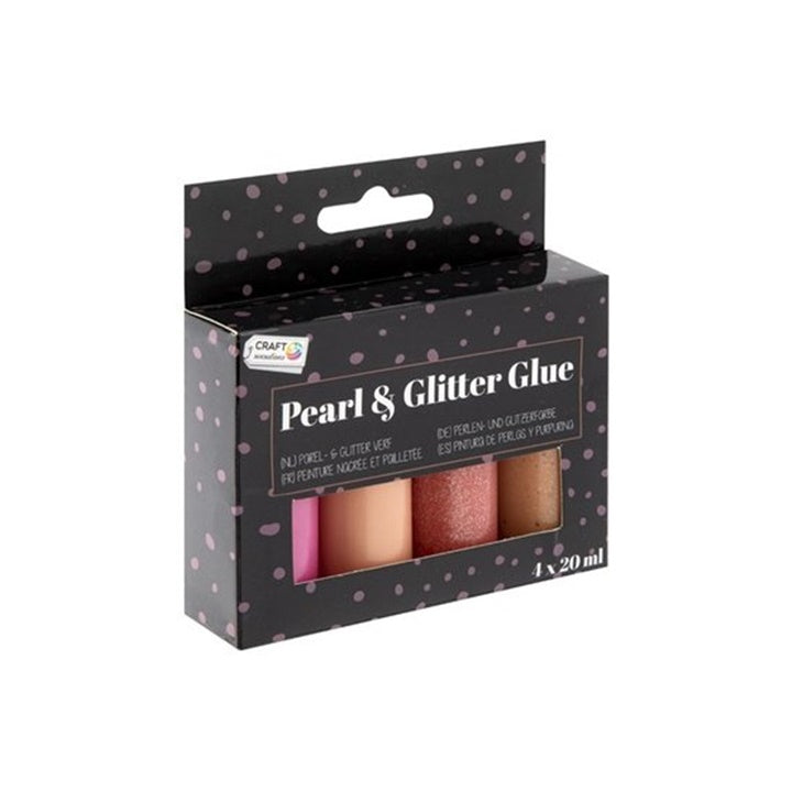 Pearlescent and Glitter Glue, 4 x 20 ml