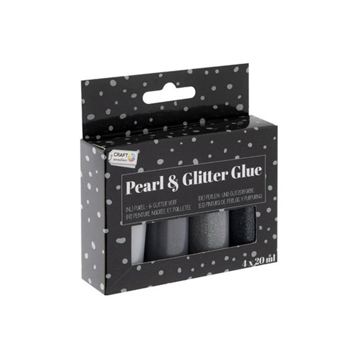 Pearlescent and Glitter Glue, 4 x 20 ml