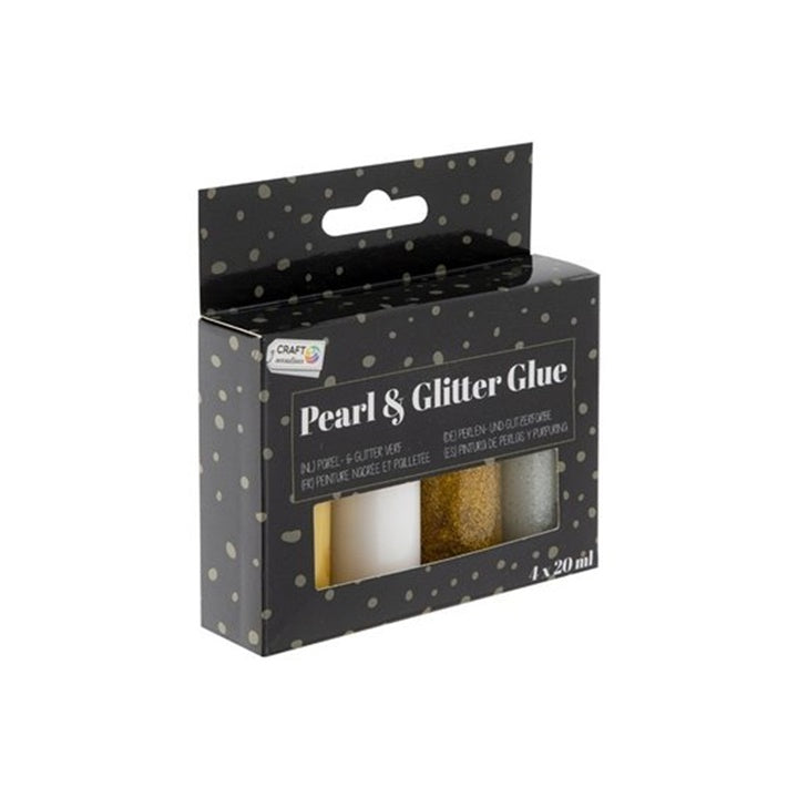 Pearlescent and Glitter Glue, 4 x 20 ml