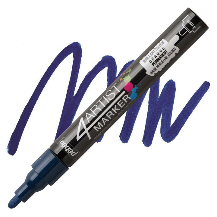Pébéo 4ARTIST MARKER Oil-Based Marker, 4 mm – Intense blue