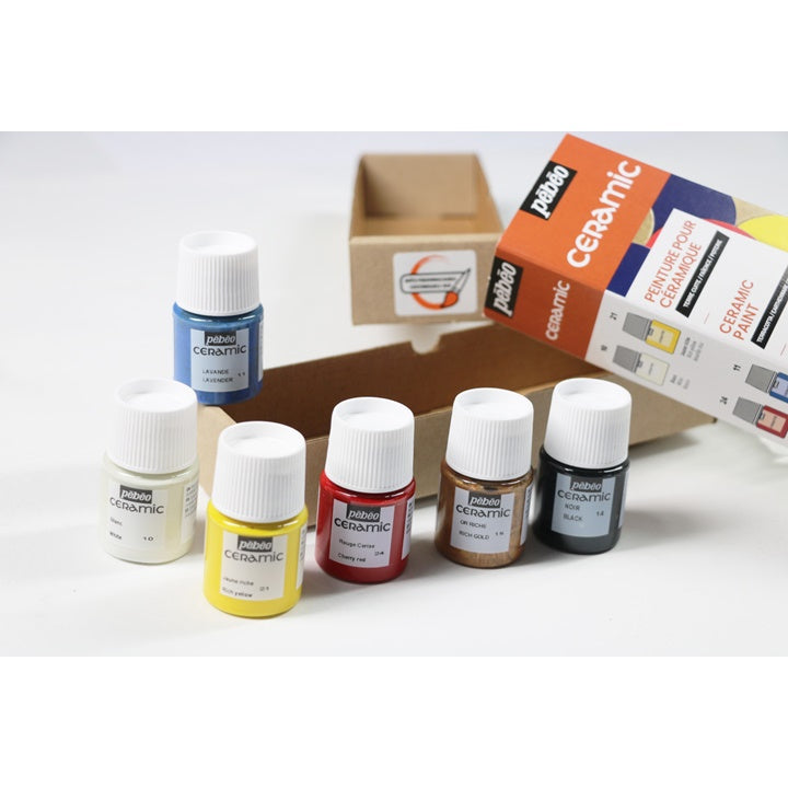 Pebeo Ceramic Paints, Set of 6 x 20 ml