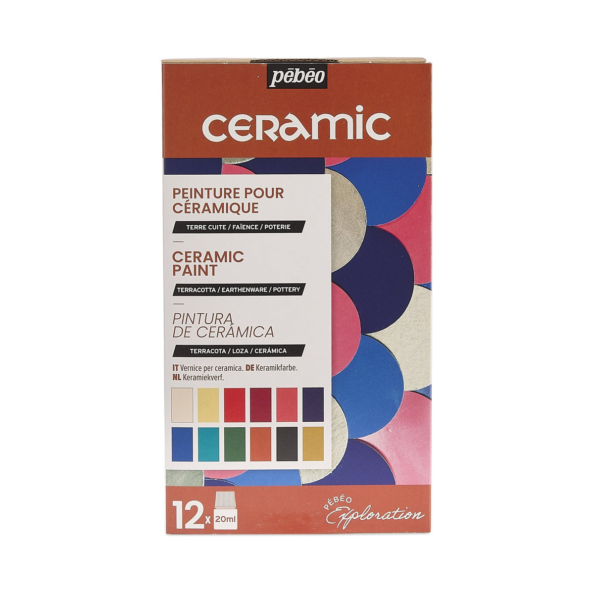 Pebeo Ceramic Paint Set 12 x 20 ml