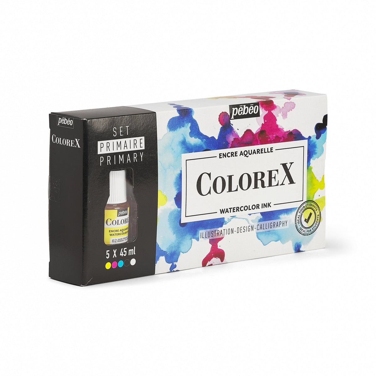 Pebeo Colorex Watercolor Ink Set, 5 x 45 ml