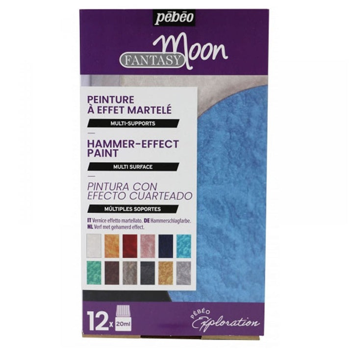 Pebeo Fantasy Moon Hammer-Effect Paint Set / 12 x 20 ml