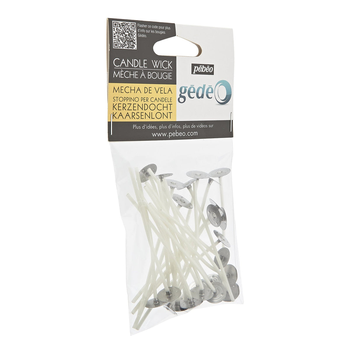 PEBEO Gédéo Candle Wicks with Metal Tabs 8 cm - 25 pcs