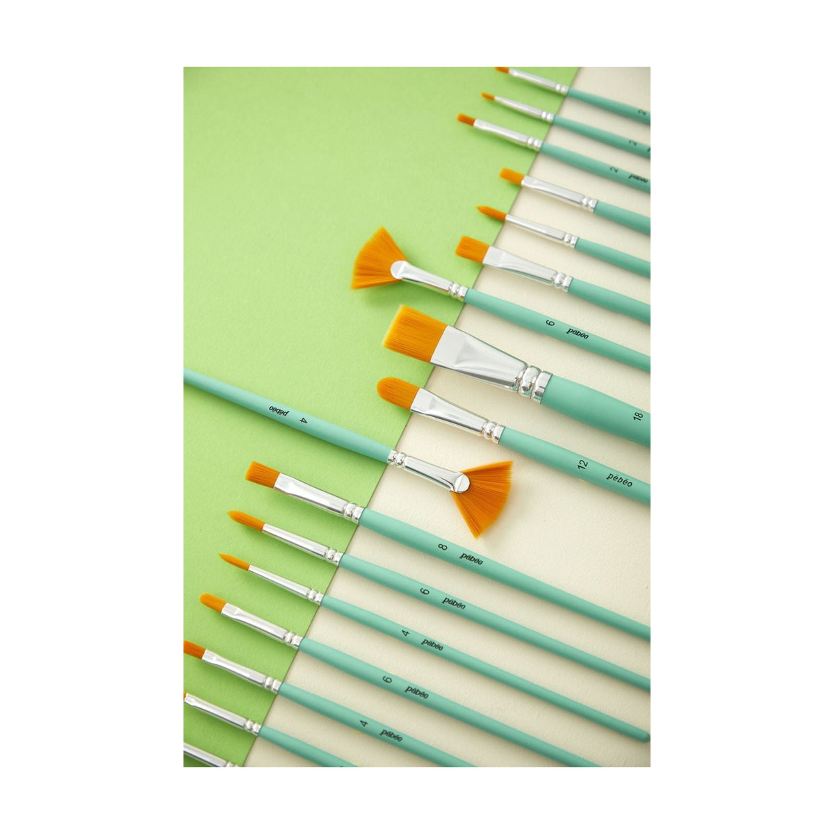 PEBEO Golden Polyamide Universal Brush Set - 8-Piece Set