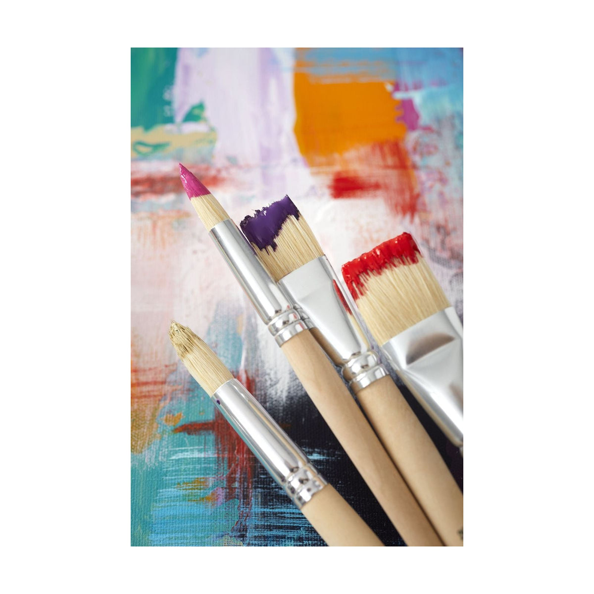 PEBEO Golden Taklon Universal Brush Set - 4 pcs