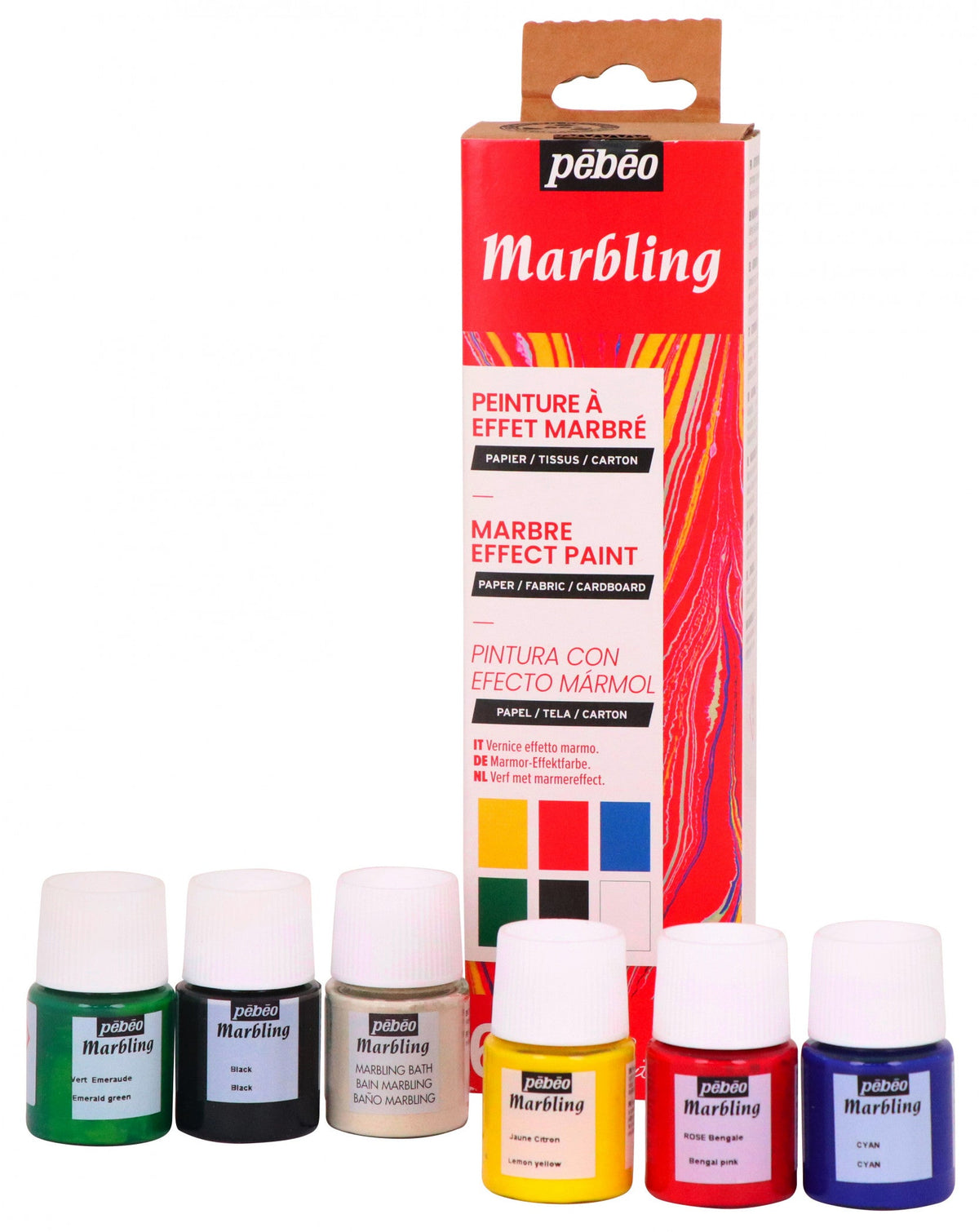 Pebeo Marbling Paint Set, 6 x 20 ml