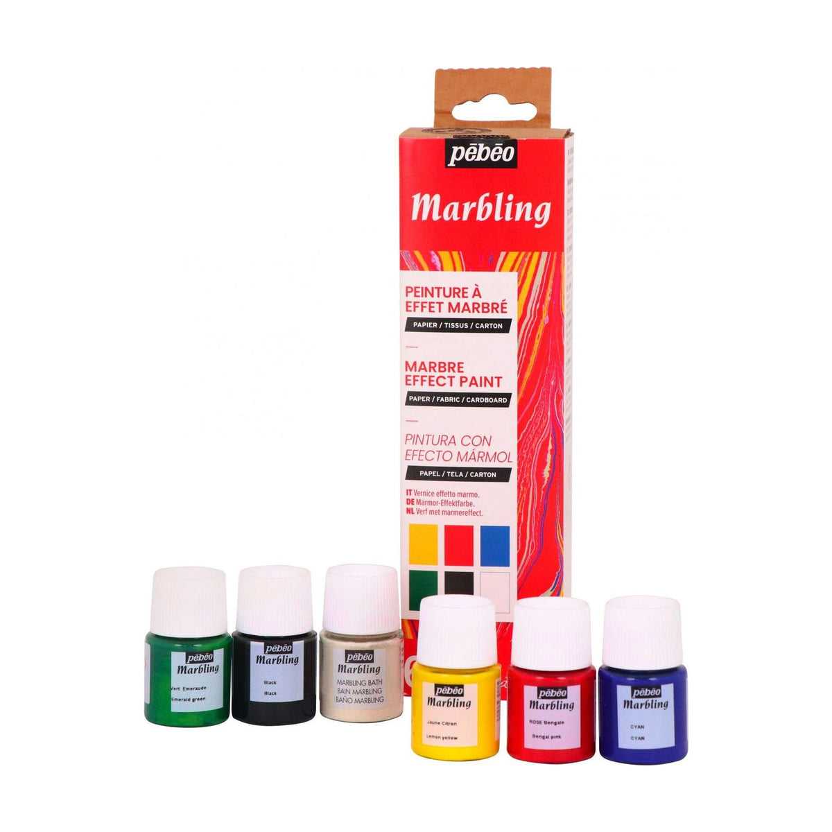 Pebeo Marbling Set of Marbling Colors 6 x 20 ml
