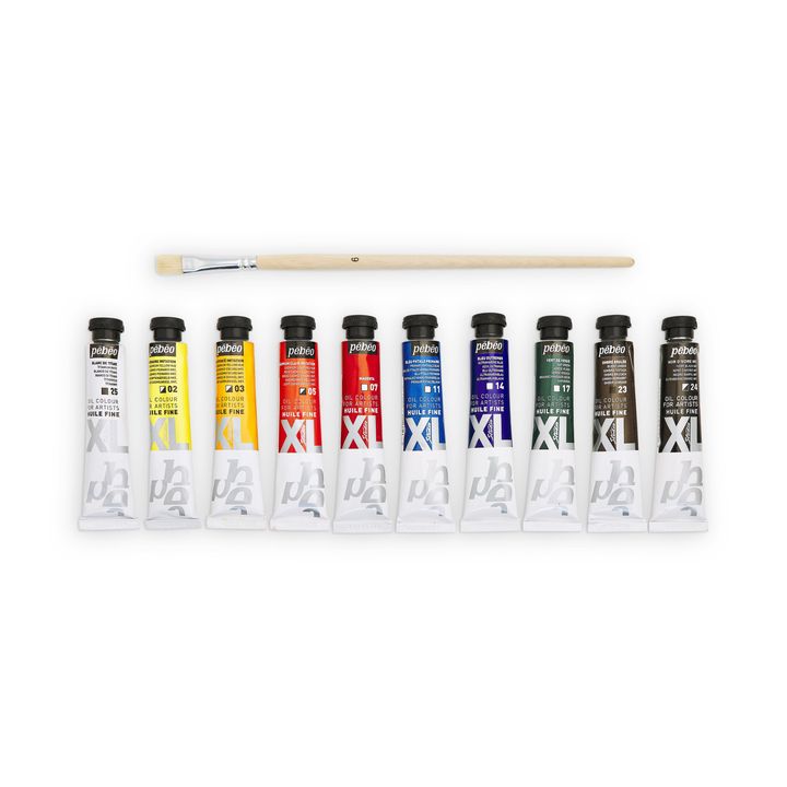 Pebeo Oil Paint Set STUDIO XL, 10 x 20 ml + Brush - image 2