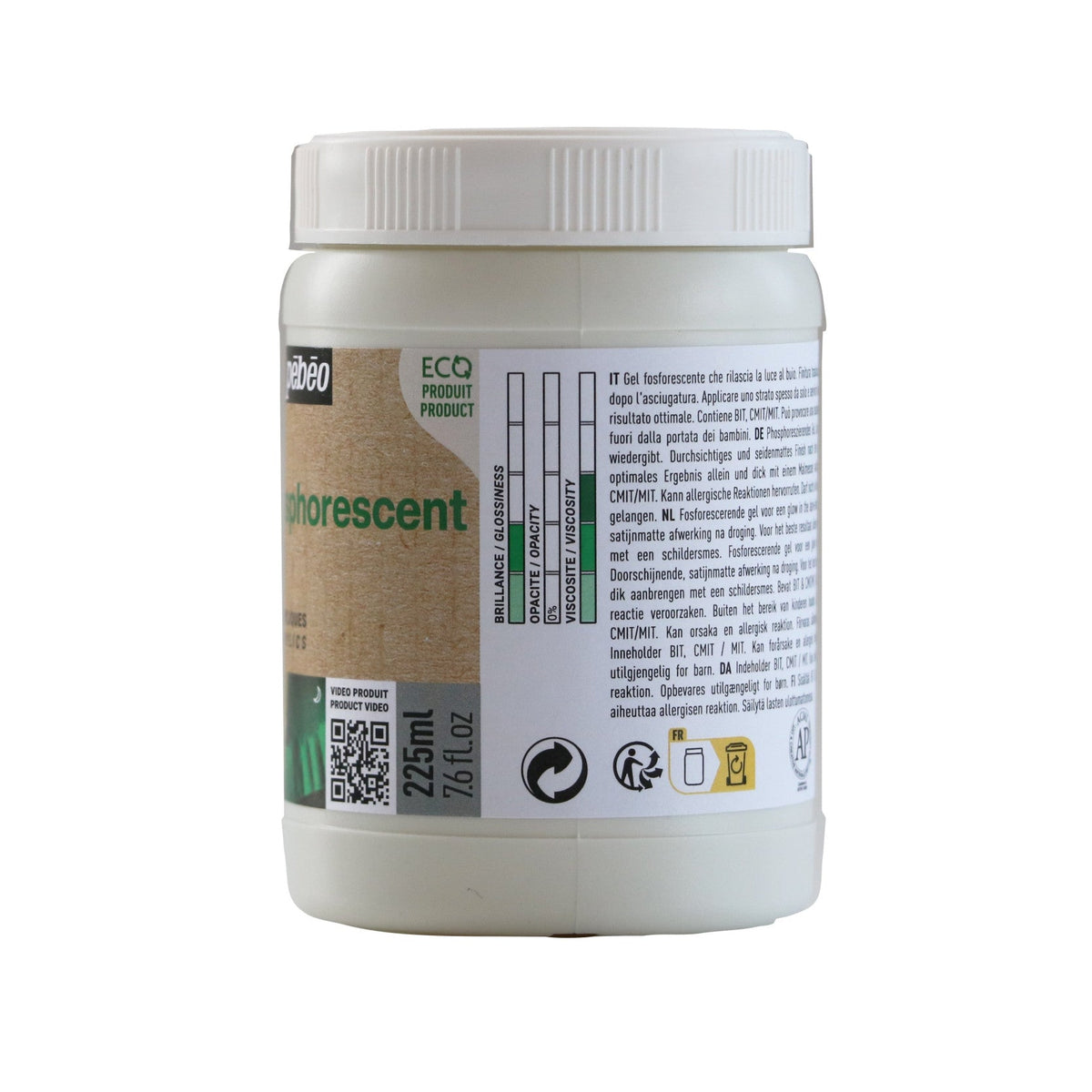 PEBEO Origin Phosphorescent Acrylic Gel, 225 ml, Green