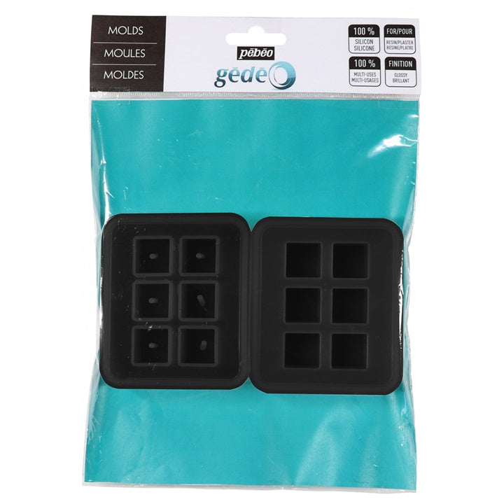 Pebeo Professional Silicone Mold, Cubes, 2 x 6 pcs