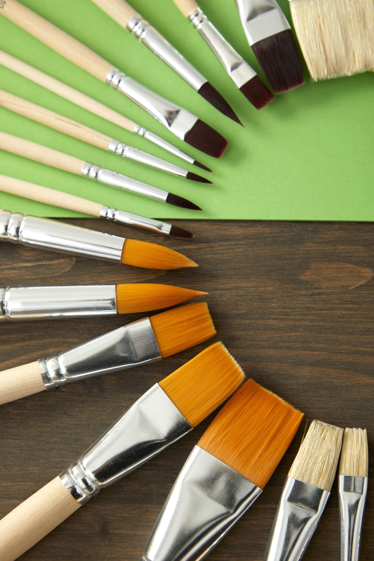 PEBEO Set of 4 Watercolor Brushes, Flat and Round