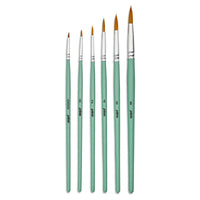 PÉBÉO Set of 6 Round Brushes for Acrylic
