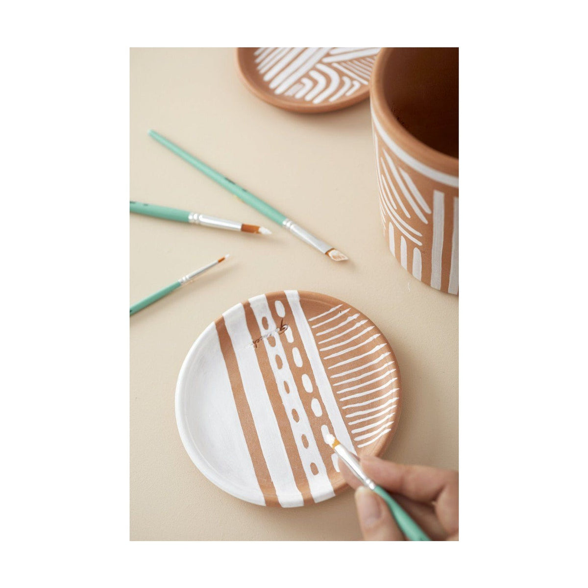 PÉBÉO Set of 6 Round Brushes for Acrylic