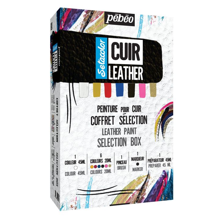 Pebeo Setacolor Leather Paints, Set of 10