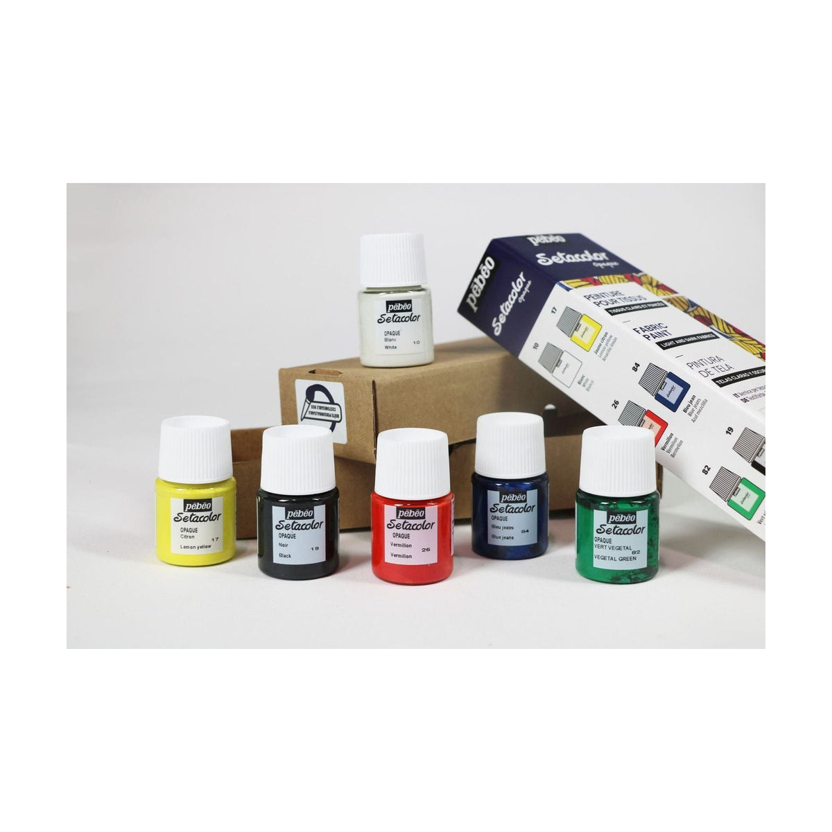 Pebeo Setacolor Opaque Fabric Paint Set 6 x 20 ml