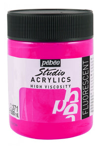 Pebeo Studio Acrylic Paint 500 ml – Fluorescent Pink