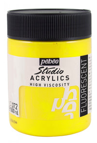 Pebeo Studio Acrylic Paint 500 ml – Fluorescent Yellow