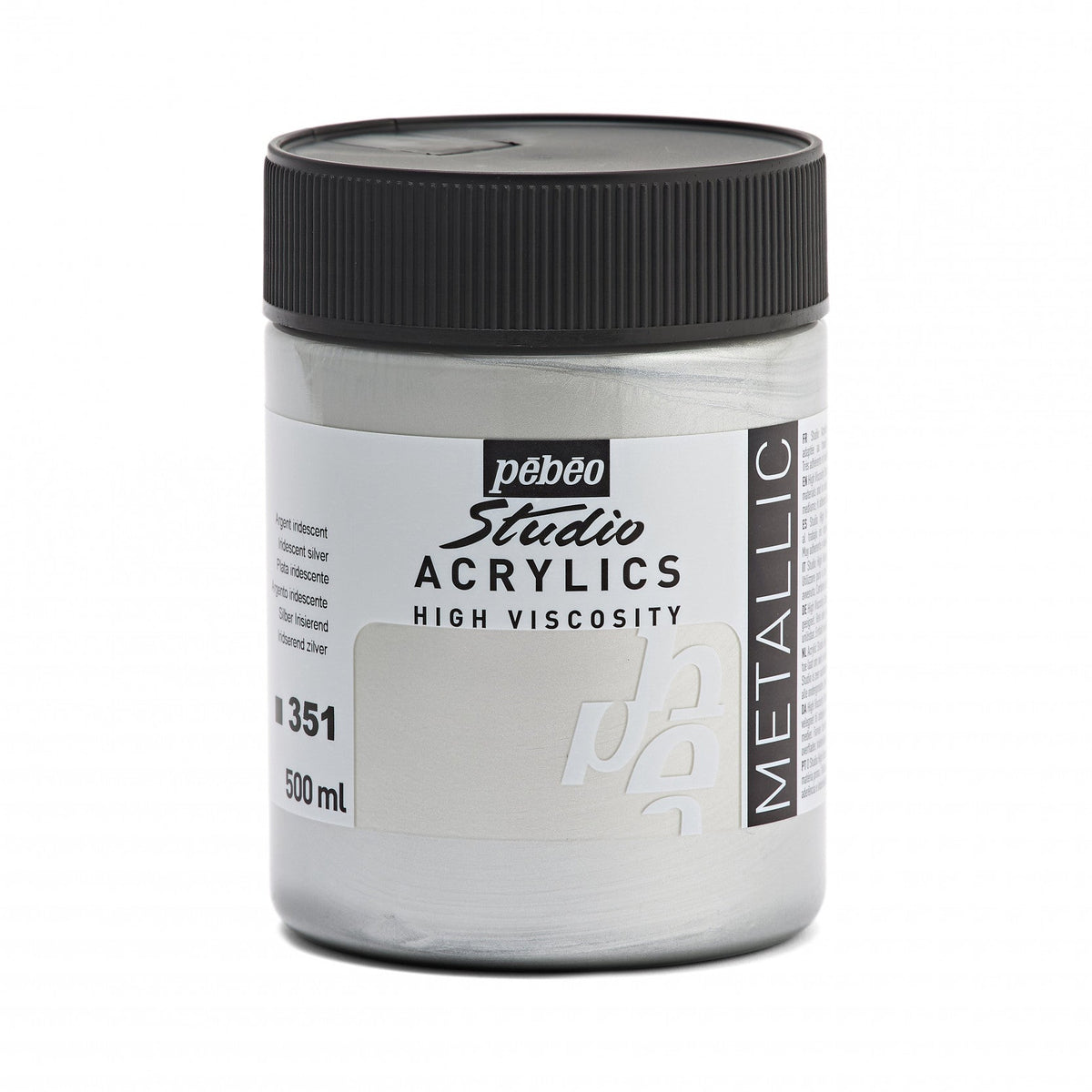 PEBEO Studio Acrylic Paint 500 ml – Silver