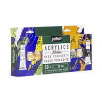 Pebeo STUDIO Acrylic Paint Set of 10 x 20 ml + Brush - image 4