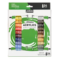 Pebeo Studio Acrylic Paints Set, 24 x 12 ml