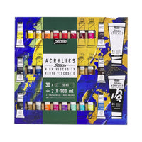 Pebeo Studio Acrylics Acrylic Paint Set, 30 x 20 ml + 2 x 100 ml + 1 Brush - image 1