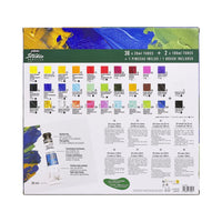 Pebeo Studio Acrylics Acrylic Paint Set, 30 x 20 ml + 2 x 100 ml + 1 Brush - image 3