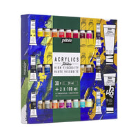 Pebeo Studio Acrylics Acrylic Paint Set, 30 x 20 ml + 2 x 100 ml + 1 Brush - image 4