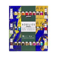 Pebeo Studio Acrylics Set of Acrylic Paints, 30x20 ml + 1 Brush — image 2