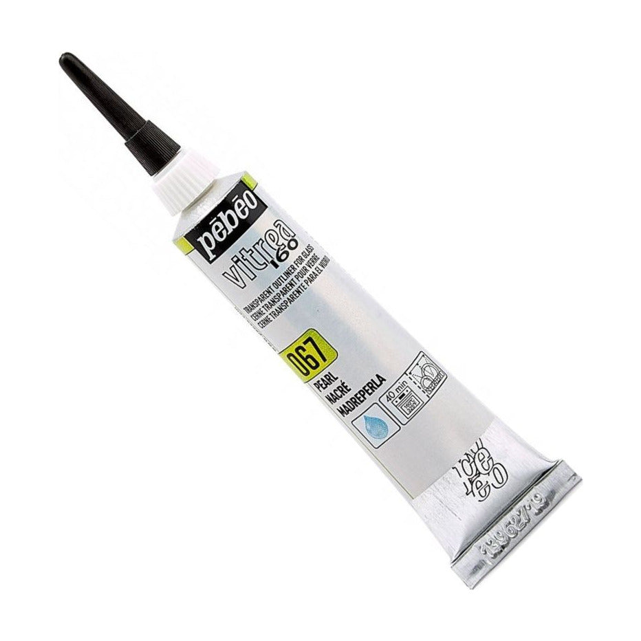PEBEO Vitrea 160 Glass Outliner 20 ml – Pearl