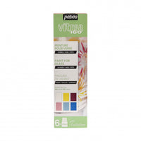 Pebeo Vitrea 160 Glass Paint Set, 6 × 20 ml