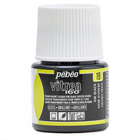 Pebeo Vitrea 160 Glossy Glass Paint 45 ml – Ink Black