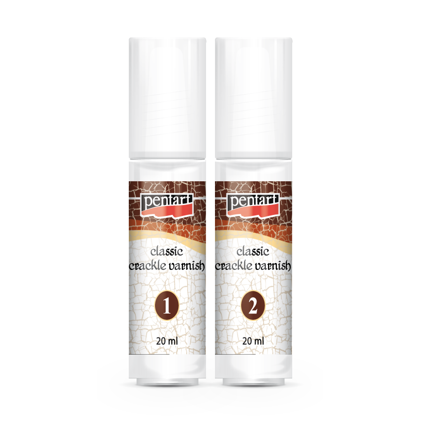 Pentart Classic Two-Step Crackle Varnish Set, 20 ml