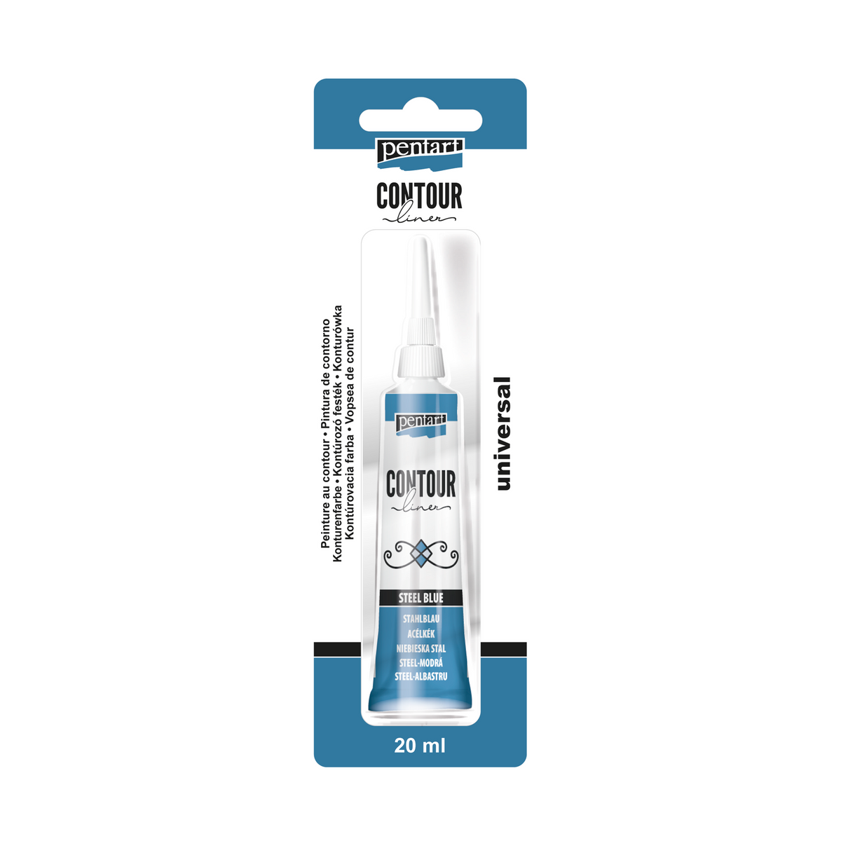 Pentart Contouring Paint 20 ml – steel blue