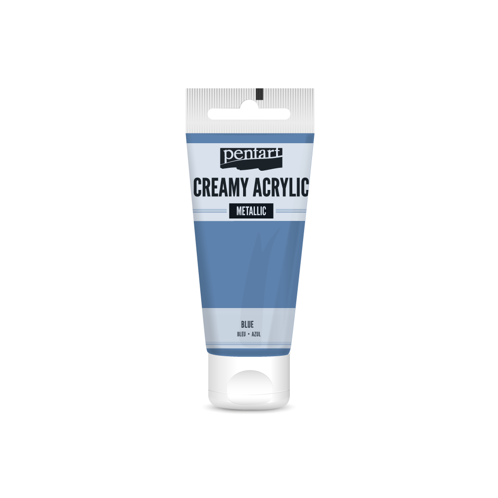 Pentart Creamy Acrylic Paint Metallic 60 ml – blue