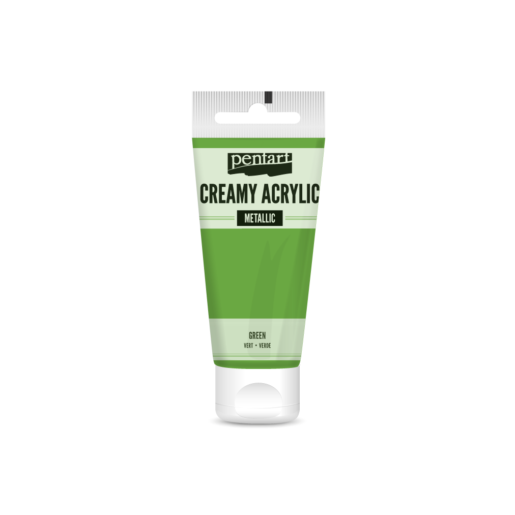 Pentart Creamy Acrylic Paint Metallic 60 ml – green