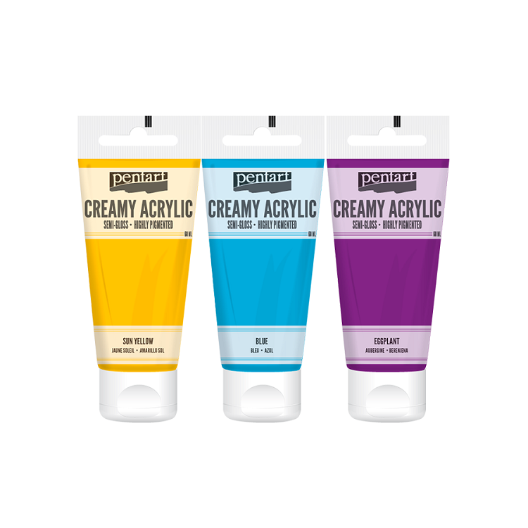 Pentart Creamy Acrylic Paint, Semi-Gloss, 60 ml | Various Shades | ARTMiE