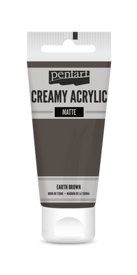 Pentart Creamy Matte Acrylic Paint, 60 ml – earth brown